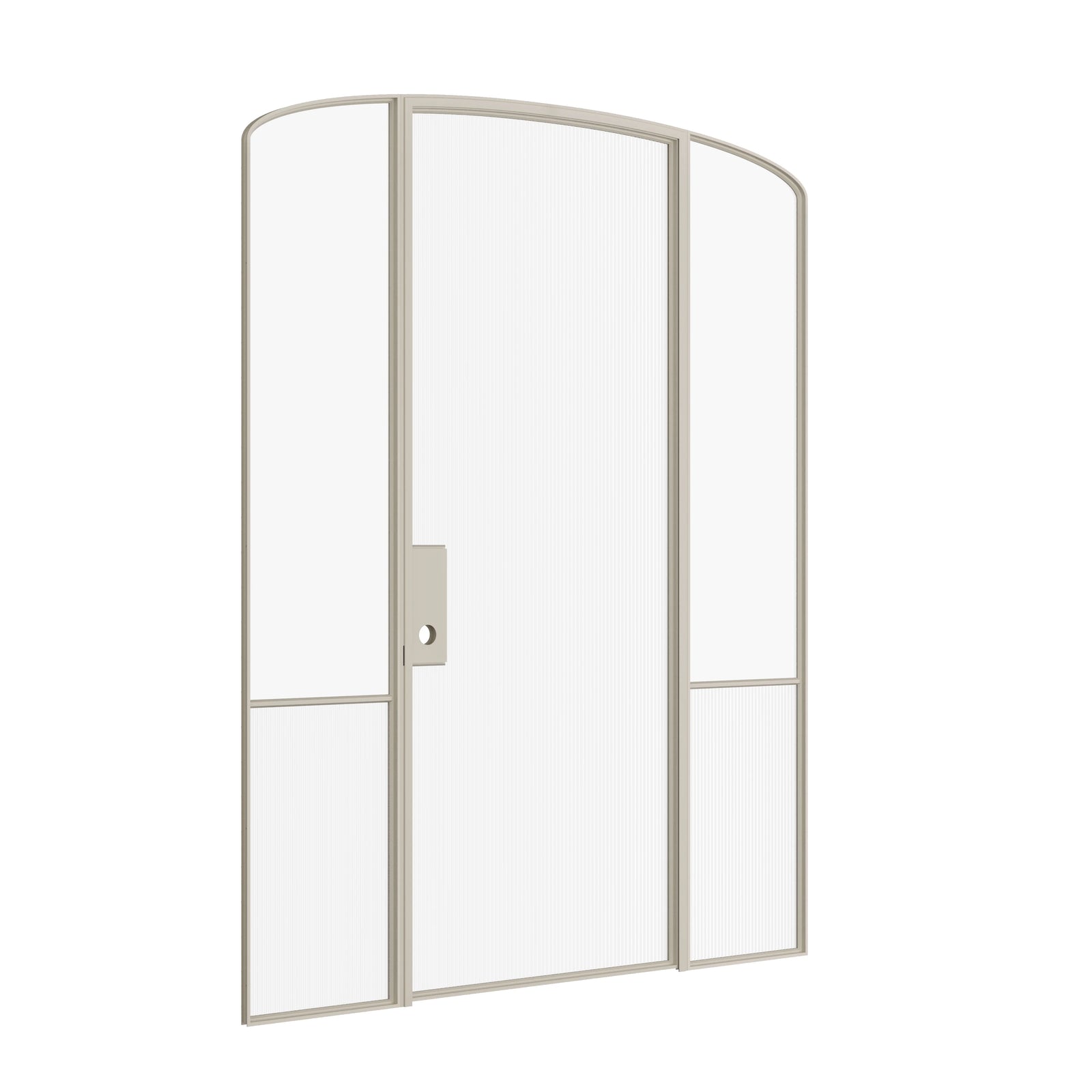 Pinkys Air Grand interior steel door, single, arch, with side windows, closed