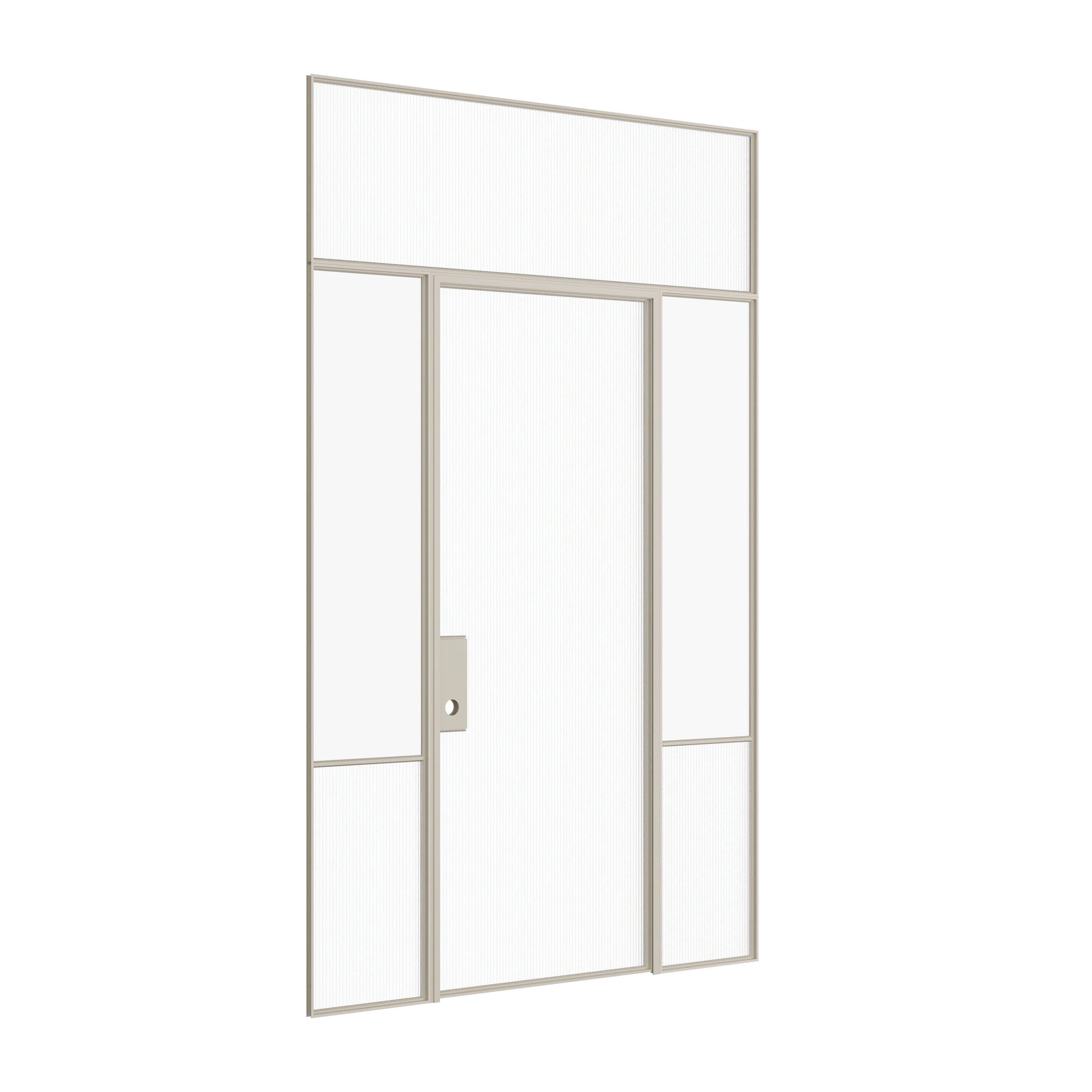 Pinkys Air Grand interior steel door, single, flat, with side windows, with a flat top window, closed