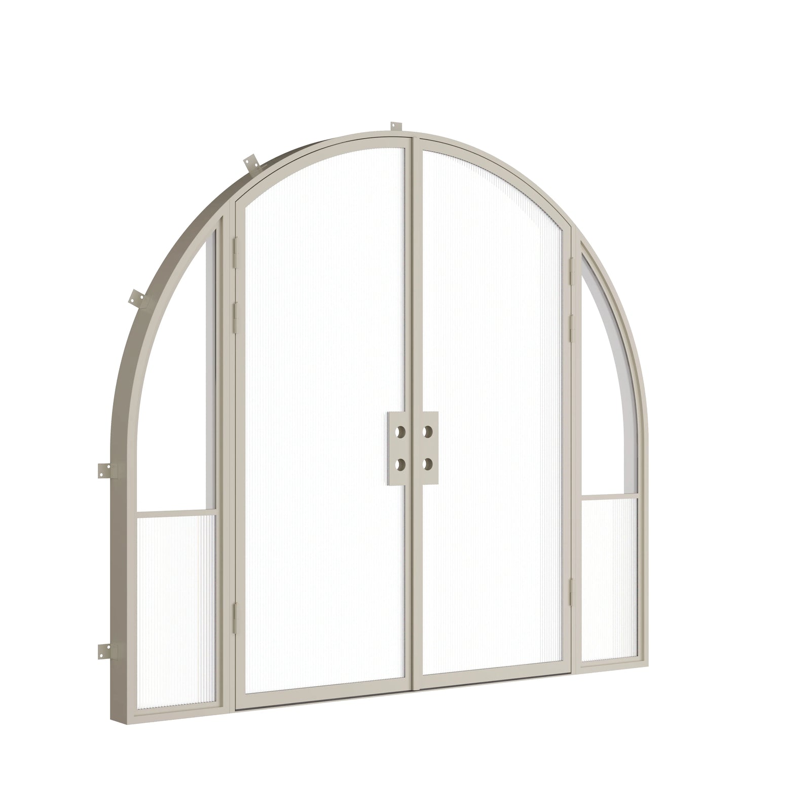 Pinkys Air Grand steel door, double, full arch, with side windows, closed