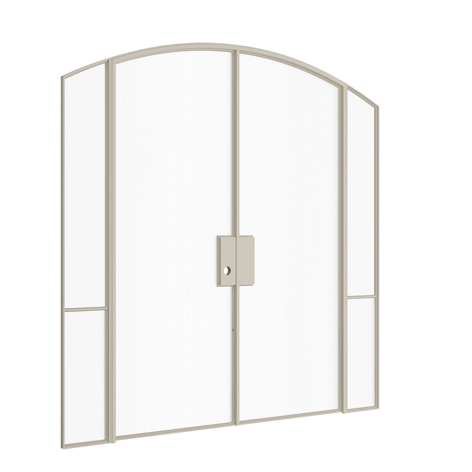 Pinkys Air Grand interior steel door, double, arch, with side windows, closed