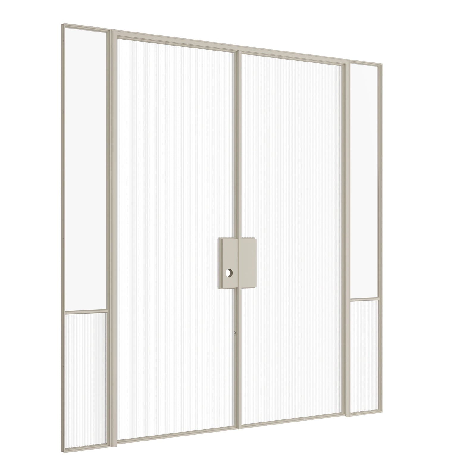 Pinkys Air Grand interior steel door, double, flat, with side windows, closed