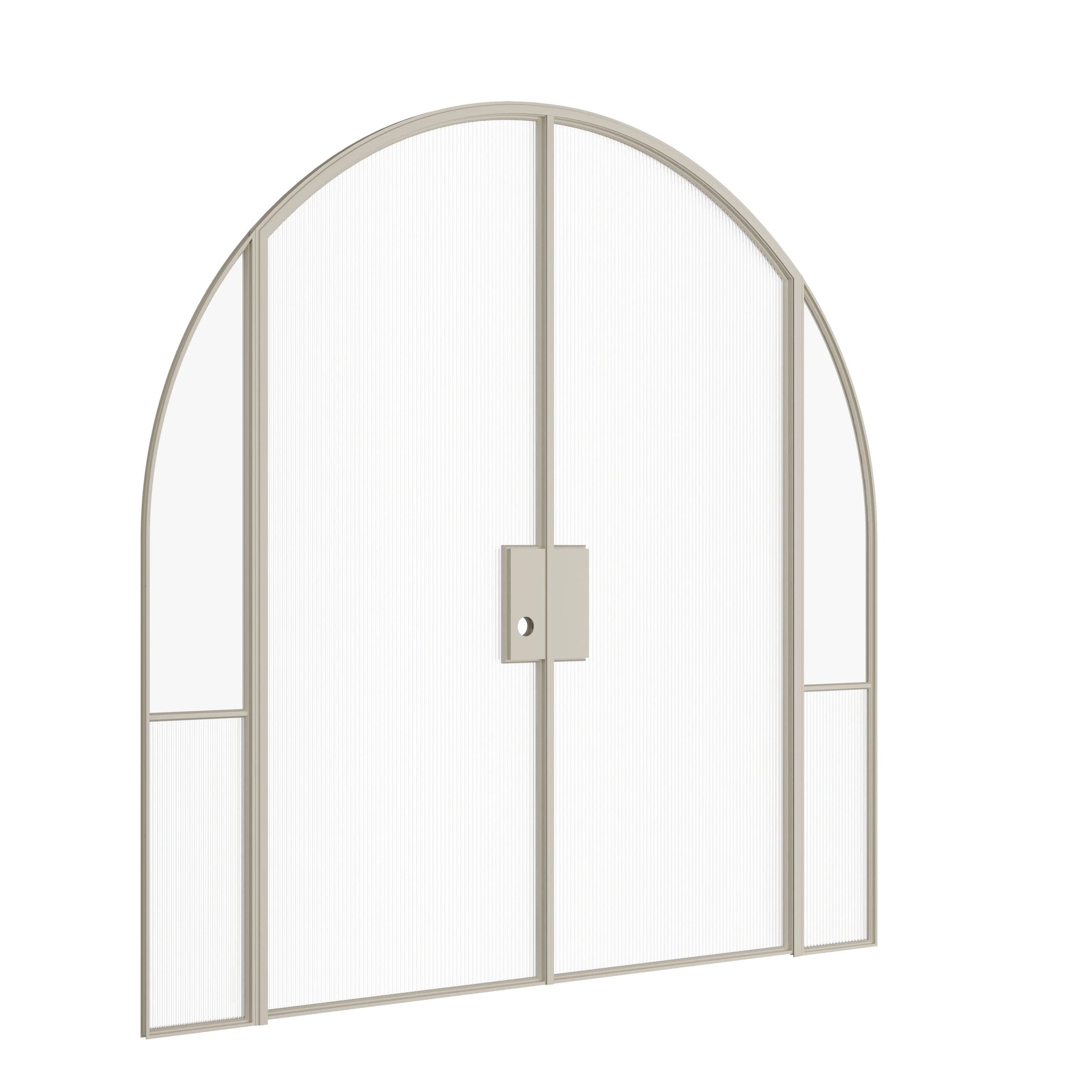 Pinkys Air Grand interior steel door, double, full arch, with side windows, closed