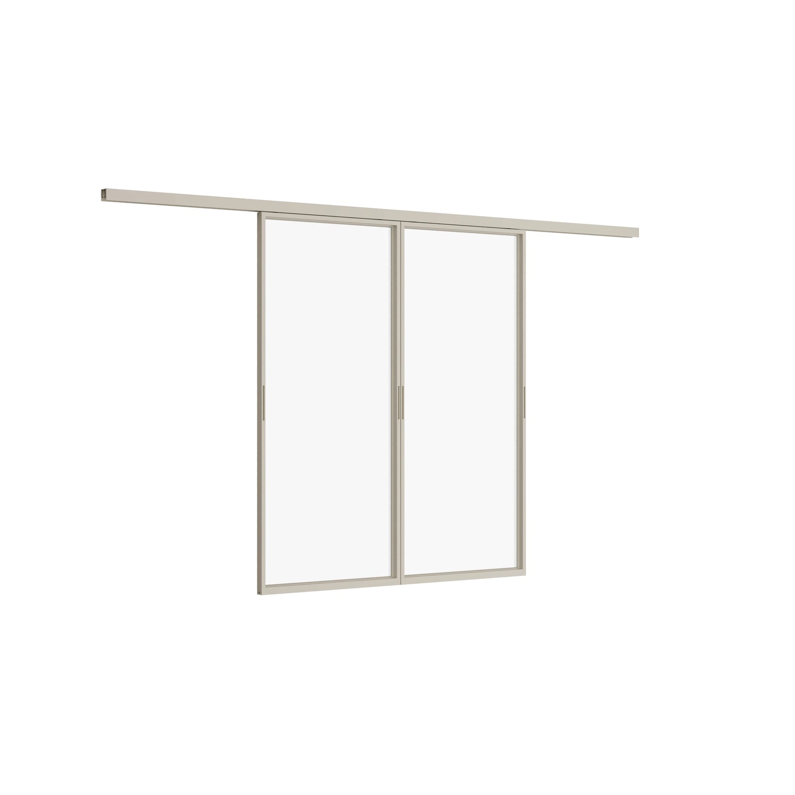 Pinkys Air Lite interior steel door, double, sliding, top-track, closed