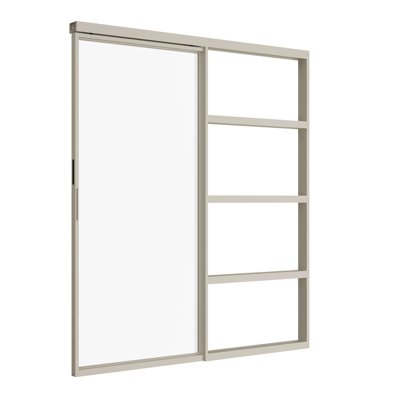 Pinkys Air Lite interior steel door, single, flat, sliding, pocket, top-track, closed
