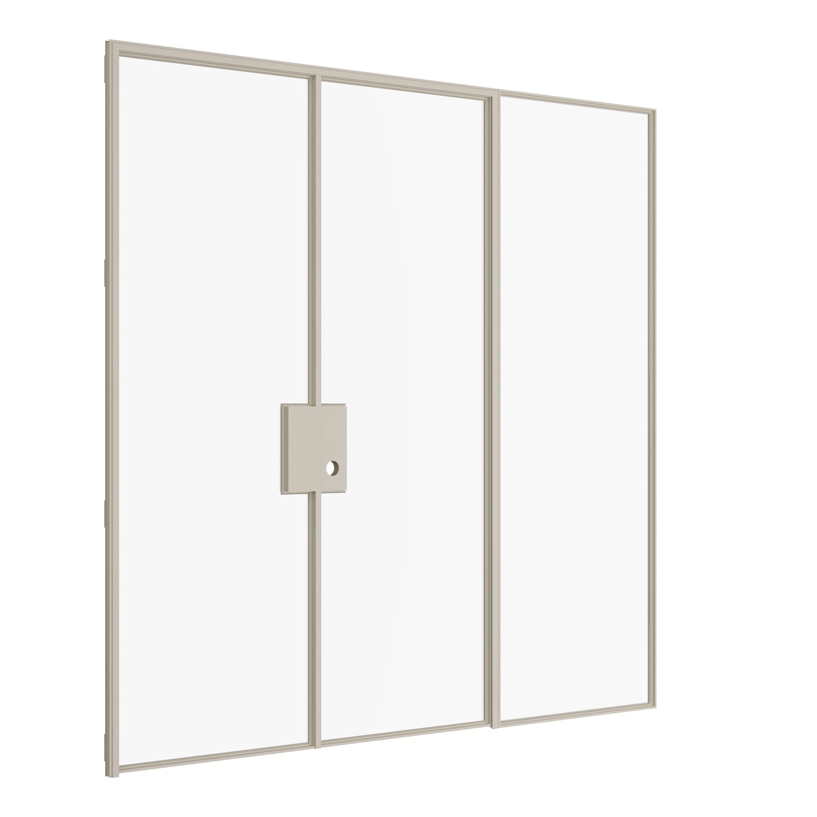 Pinkys Air Lite interior steel door, double, flat, with a left side window, closed