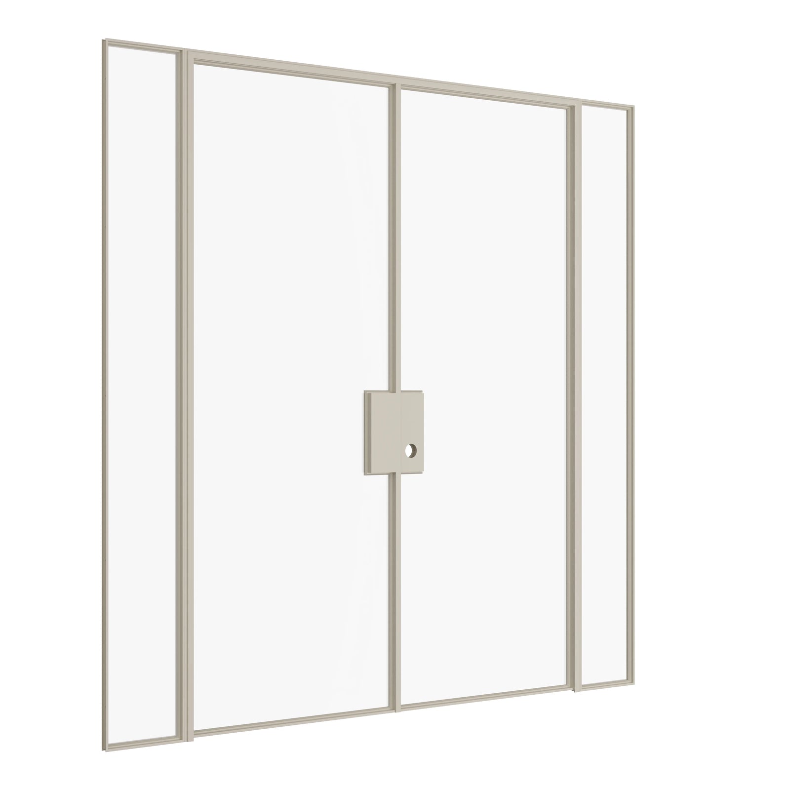 Pinkys Air Lite interior steel door, double, flat, with side windows, closed