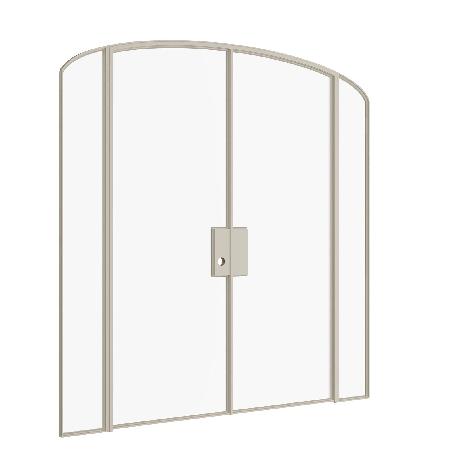 Pinkys Air Lite interior steel door, double, mini arch, with side windows, closed