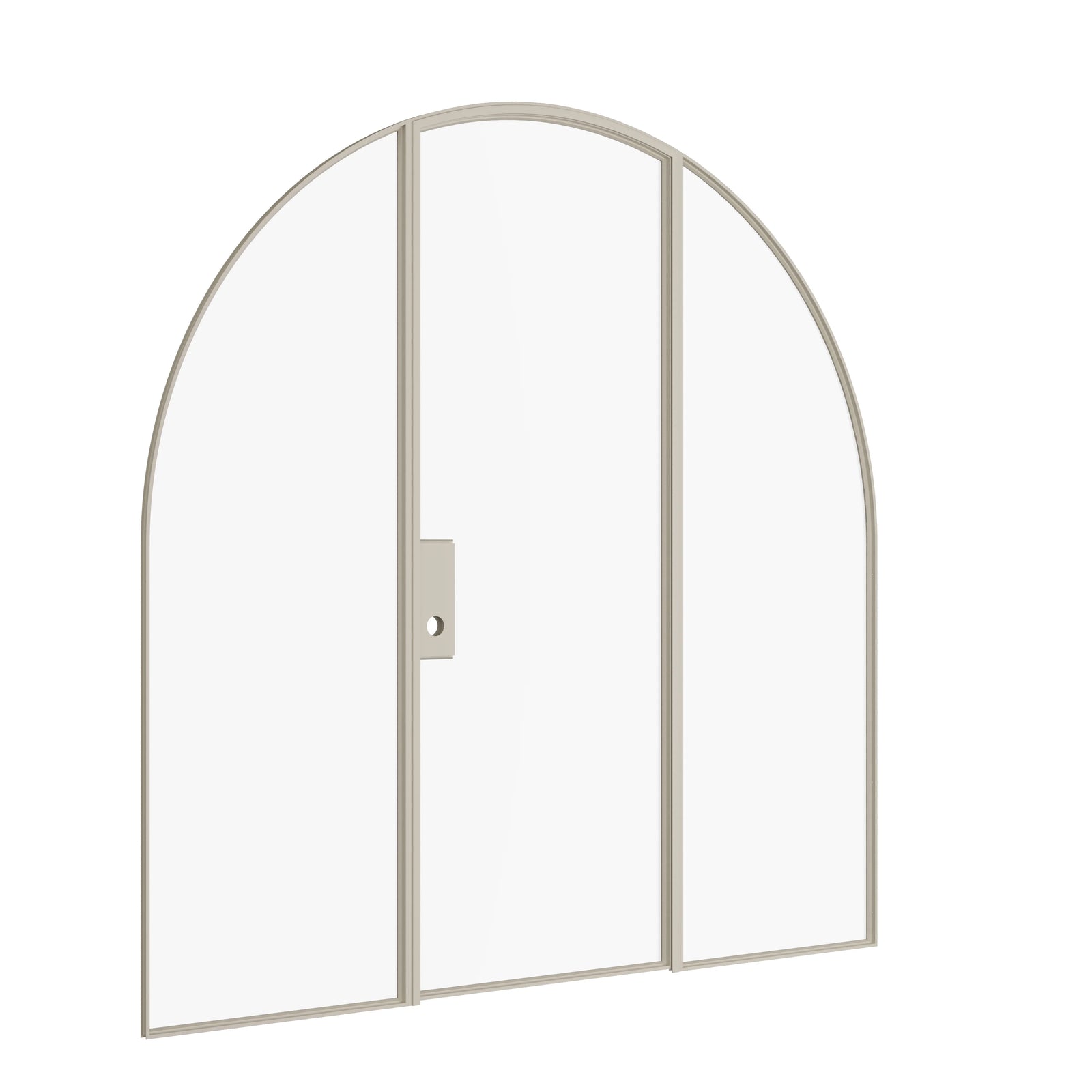 Pinkys Air Lite interior steel door, single, full arch, with side windows, closed