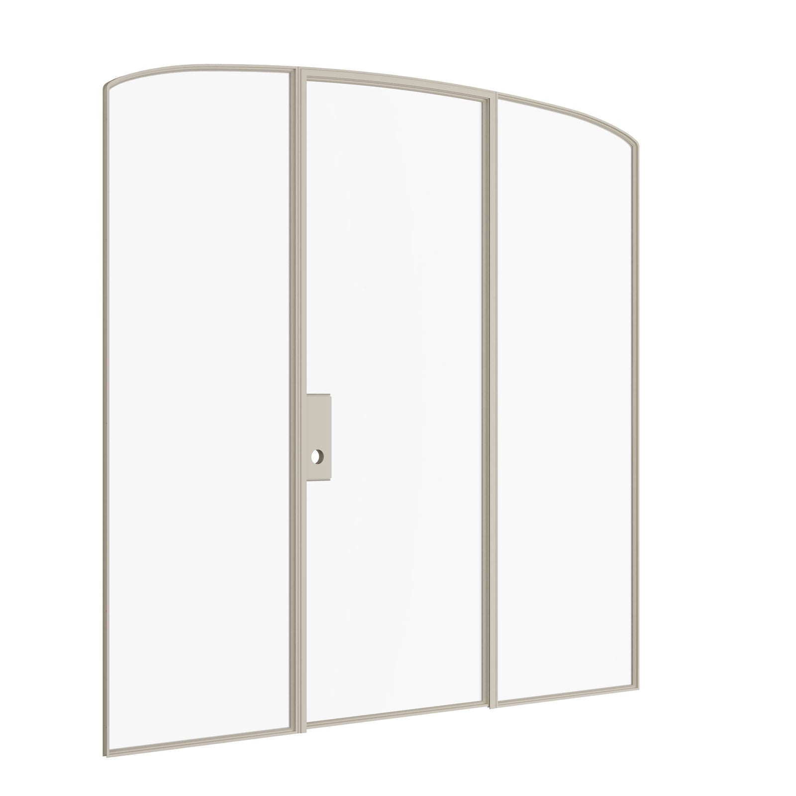 Pinkys Air Lite interior steel door, single, mini arch, with side windows, closed