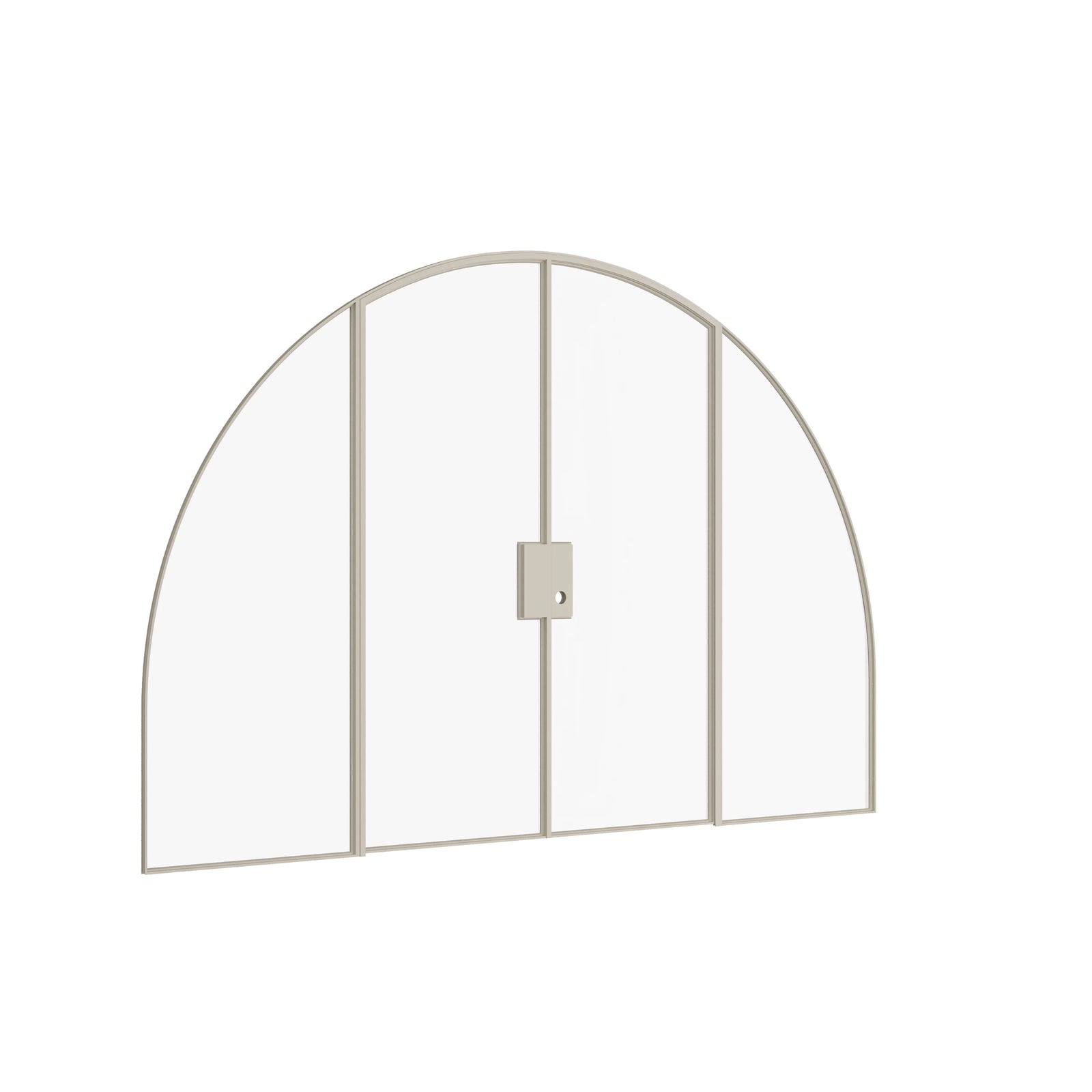 Pinkys Air Lite interior steel door, double, full arch, with side windows, closed