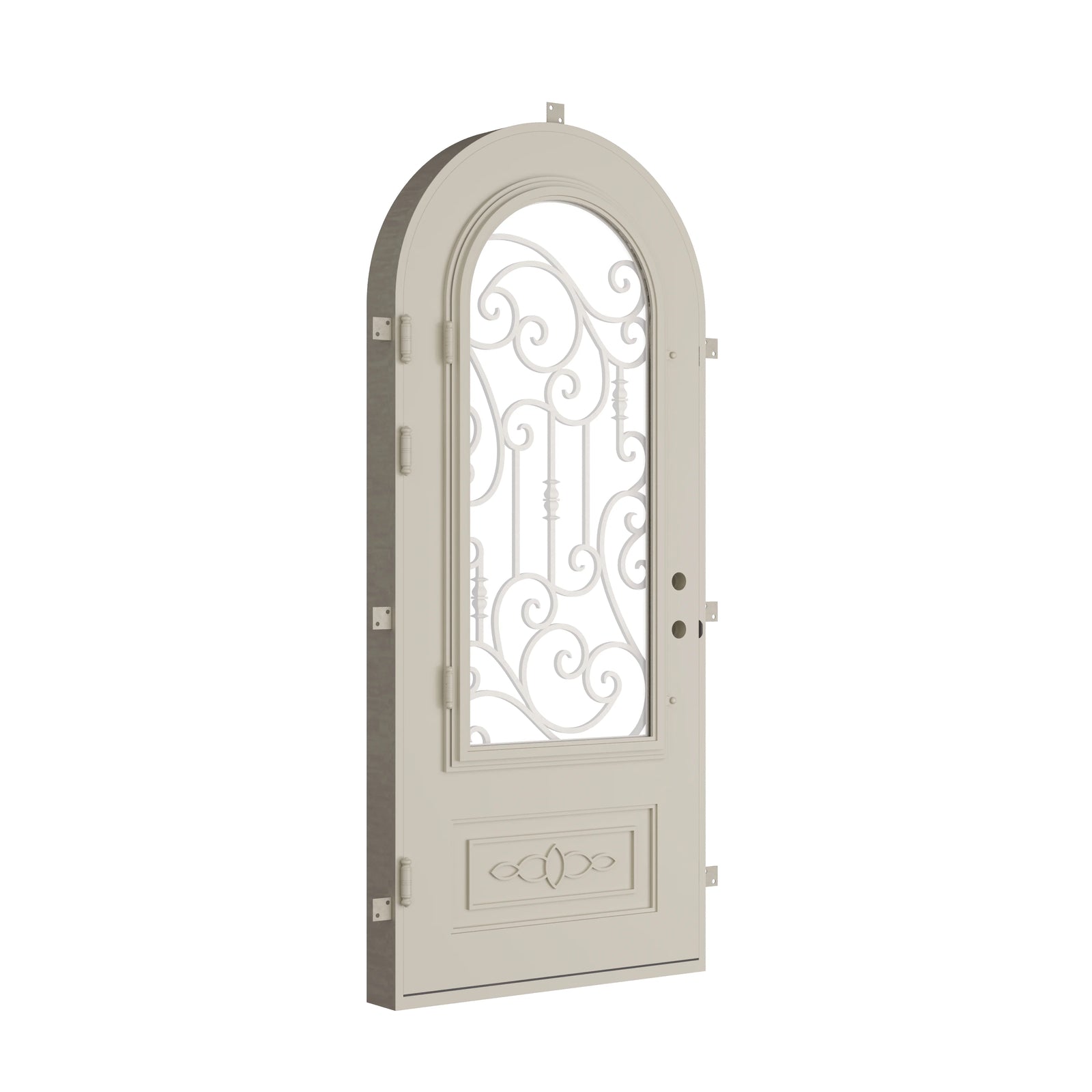 Pinkys Golden Gate steel door, single, full arch, closed