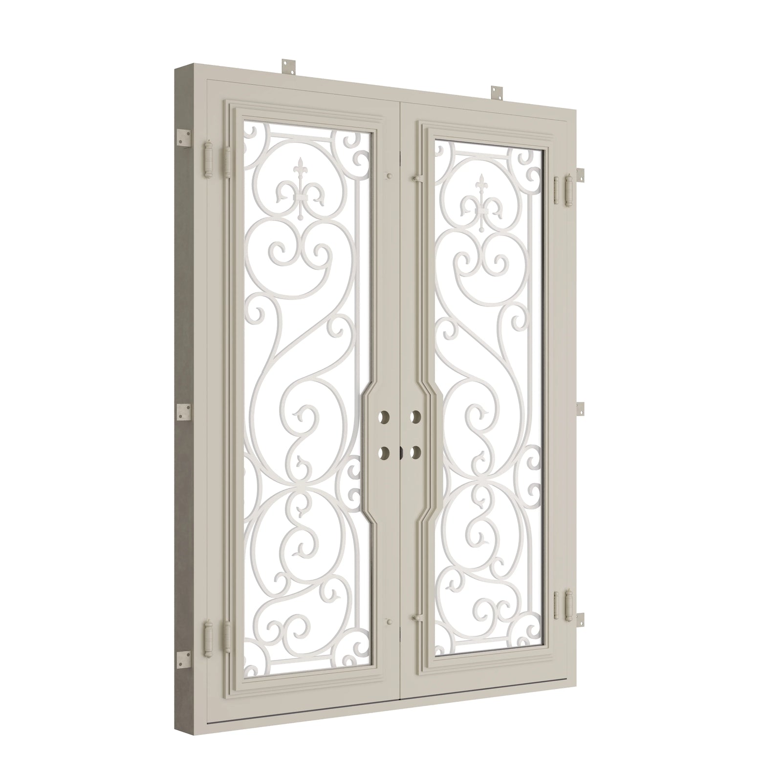 Pinkys Hills steel door, double, flat, closed
