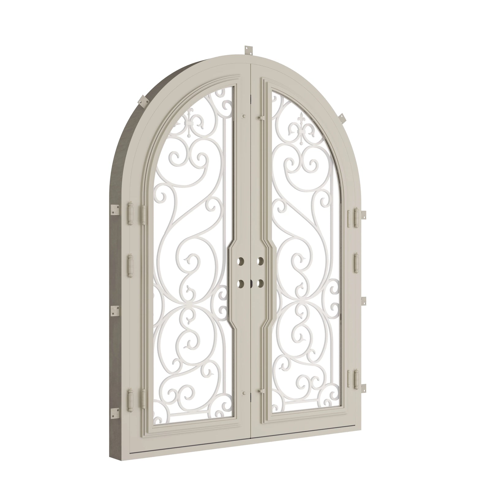 Pinkys Hills steel door, double, arch, closed