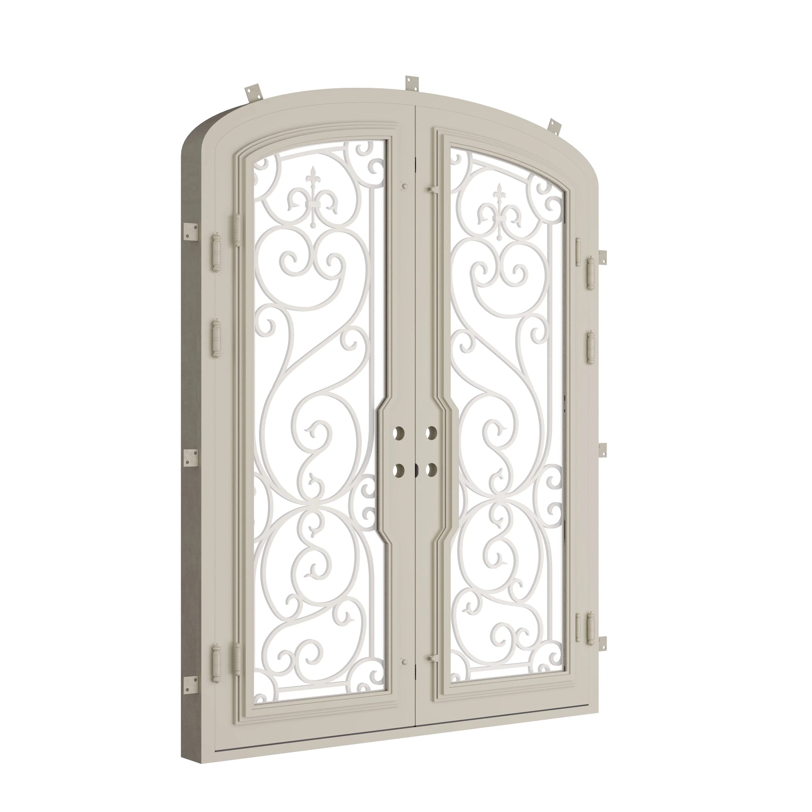 Pinkys Hills steel door, double, mini arch, closed