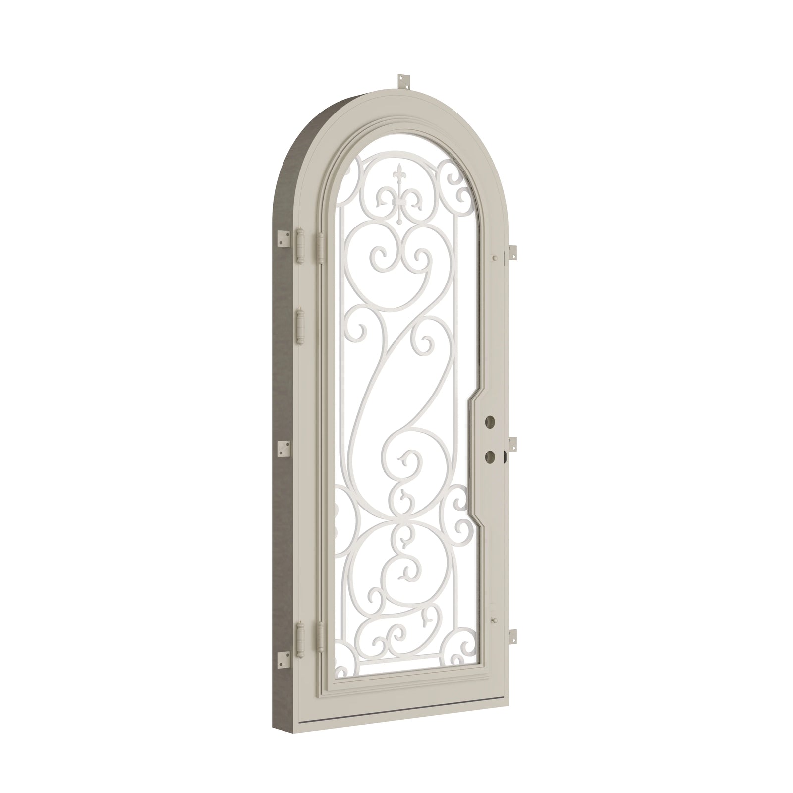 Pinkys Hills steel door, single, full arch, closed