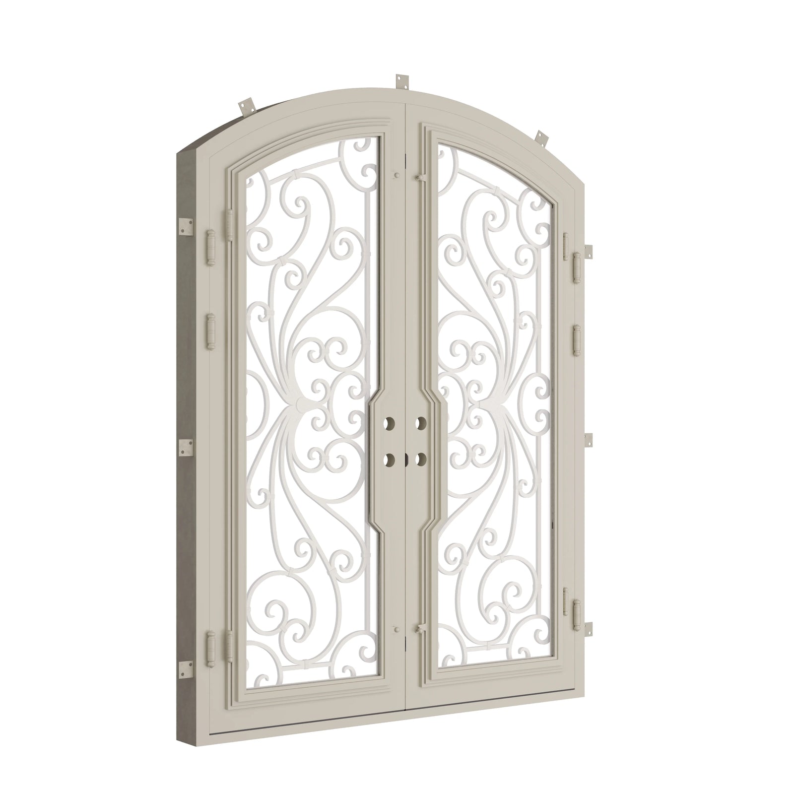 Pinkys Miracle steel door, double, arch, closed