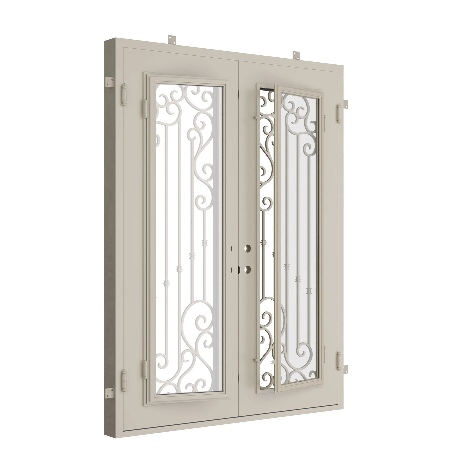 Pinkys Paris steel door, double, flat, closed