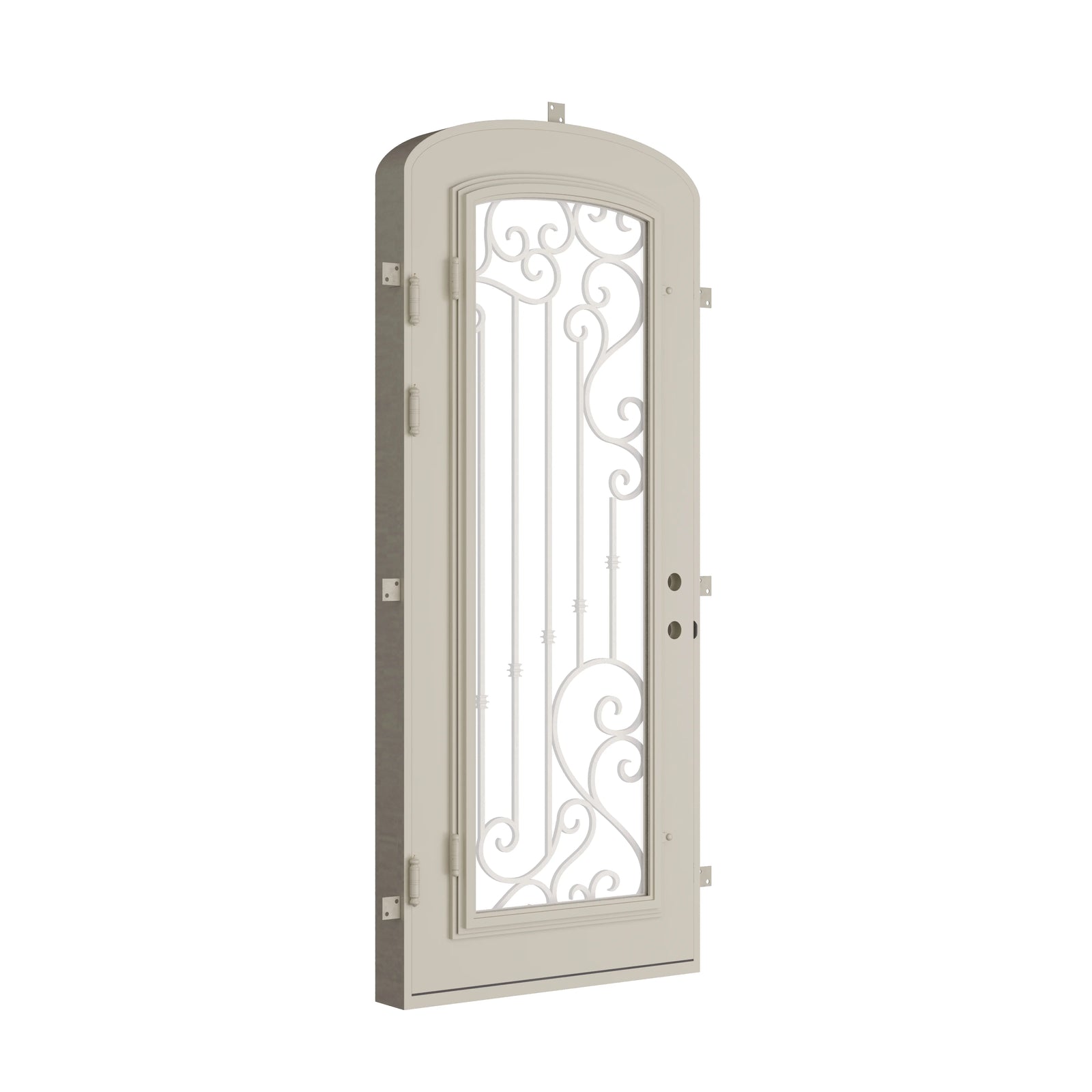 Pinkys Paris steel door, single, arch, closed