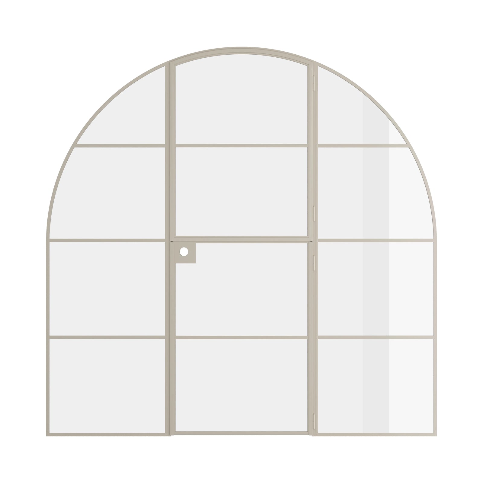 Pinkys Air 4 interior steel door, single, full arch, Dutch, with side windows, closed