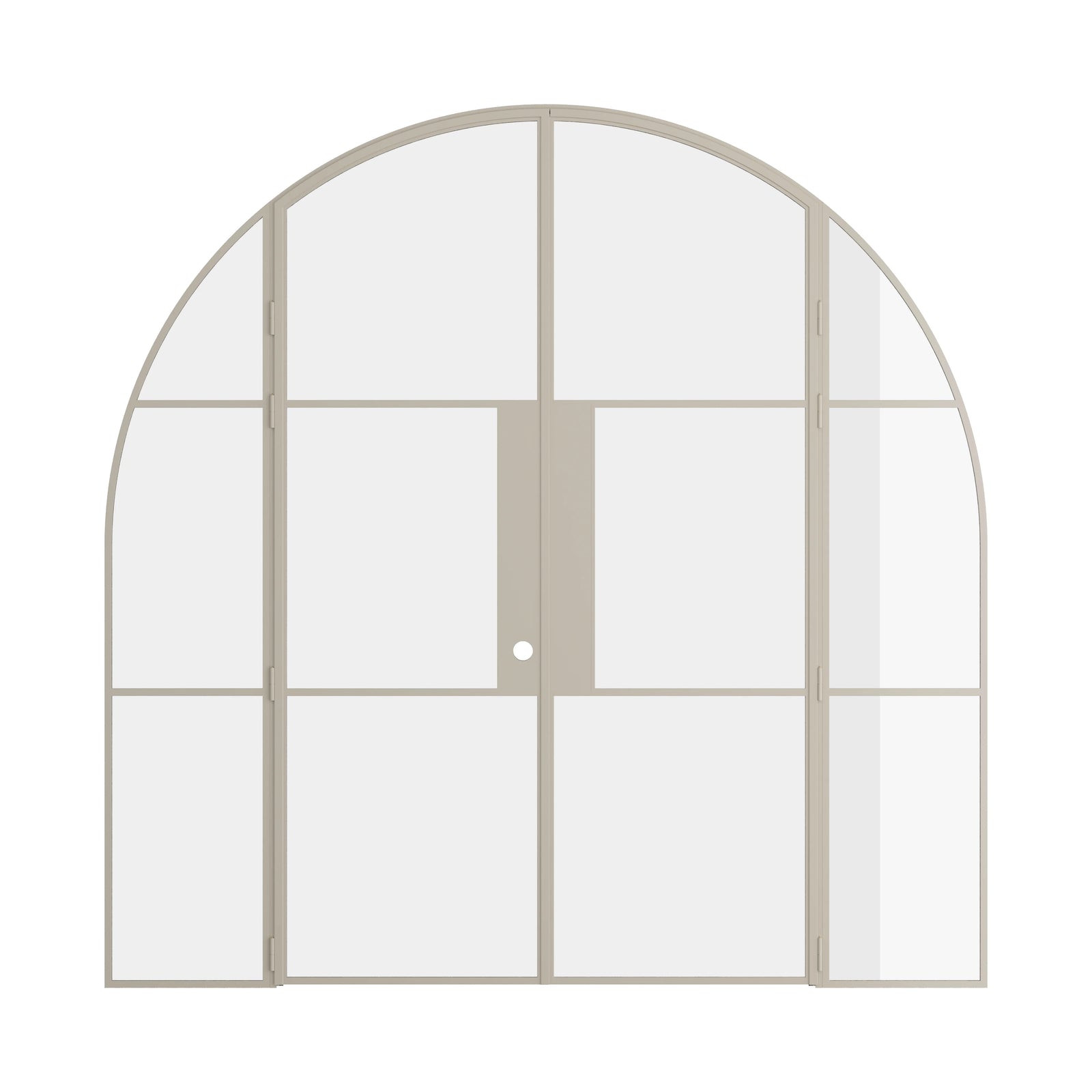 Pinkys Air 4 interior steel door, double, full arch, with side windows, closed