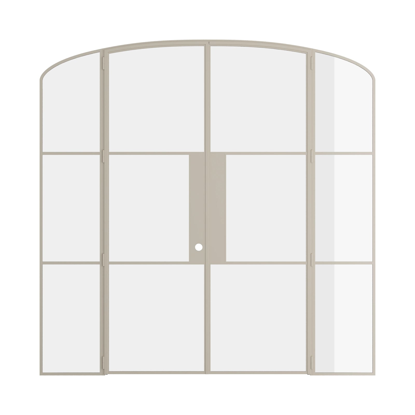 Pinkys Air 4 interior steel door, double, mini arch, with side windows, closed