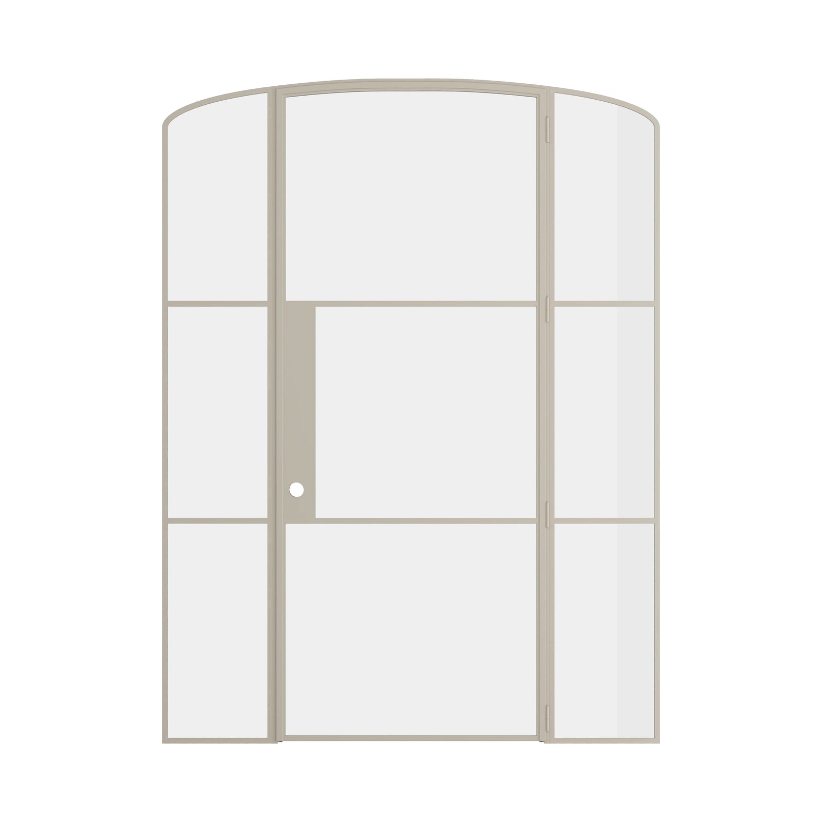 Pinkys Air 4 interior steel door, single, mini arch, with side windows, closed