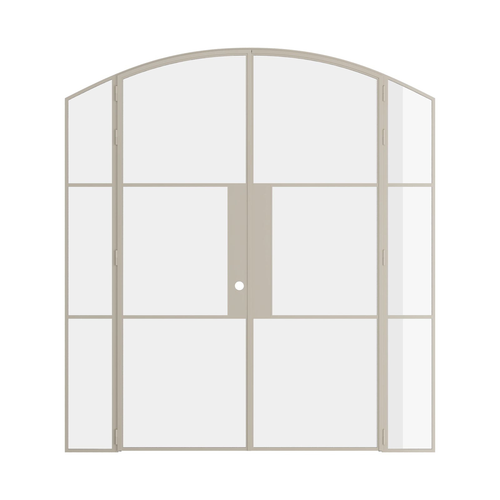 Pinkys Air 4 interior steel door, double, arch, with side windows, closed