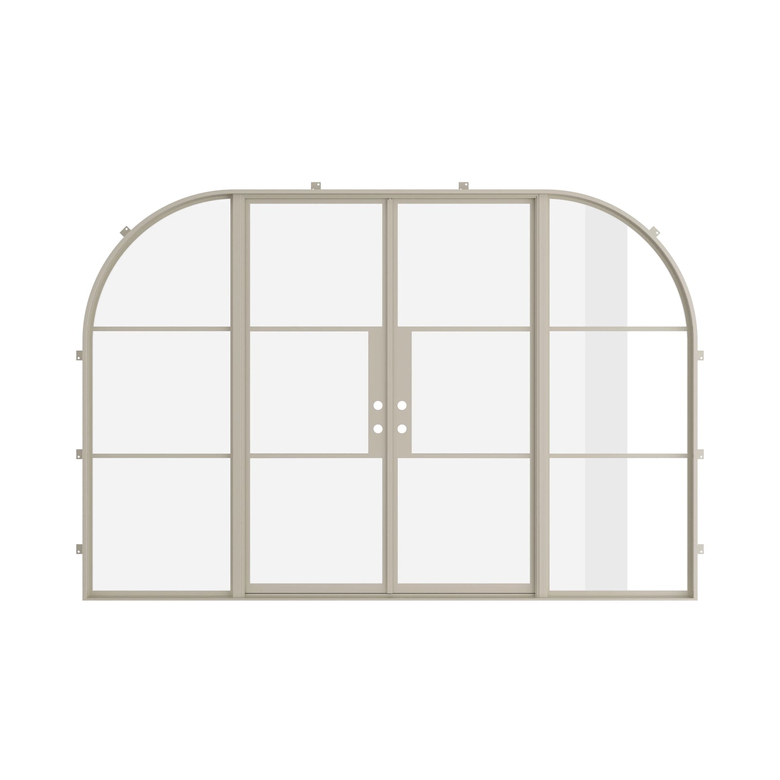 Pinkys Air 4 steel door, double, flat, with side windows, closed