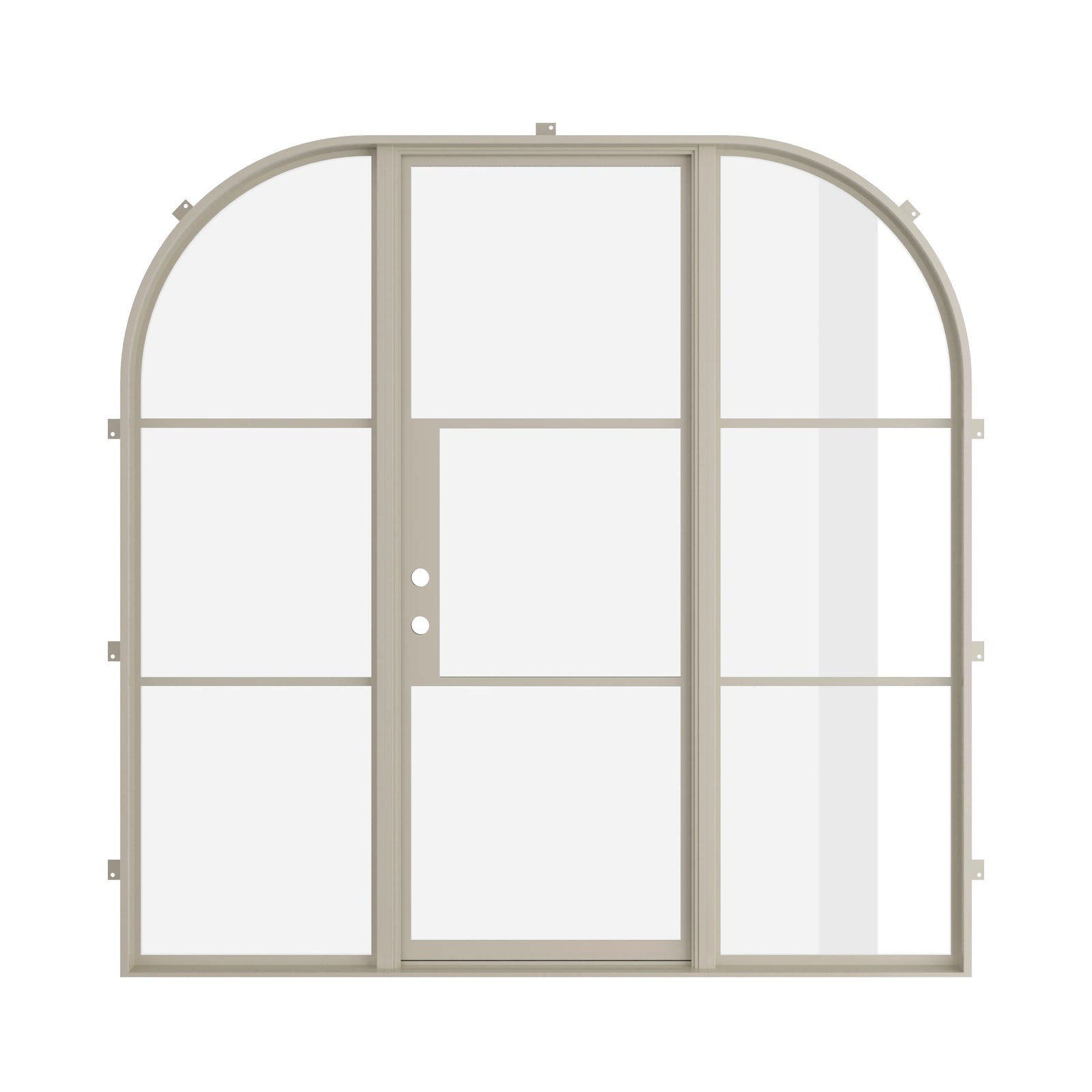 Pinkys Air 4 steel door, single, flat, with side windows, closed