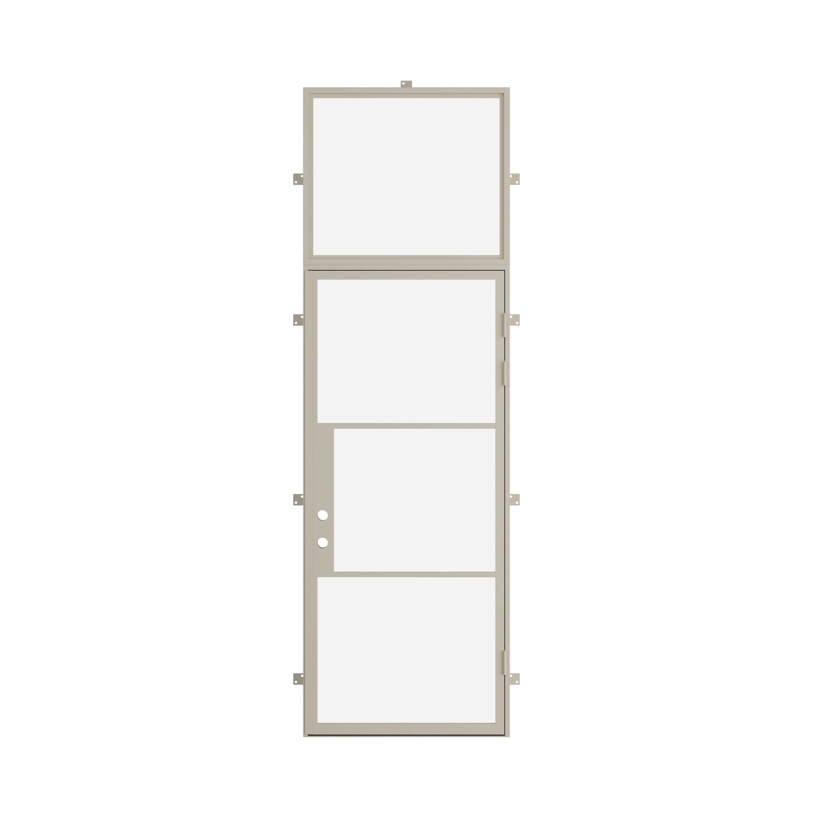 Pinkys Air 4 steel door, single, flat, with a flat top window, closed