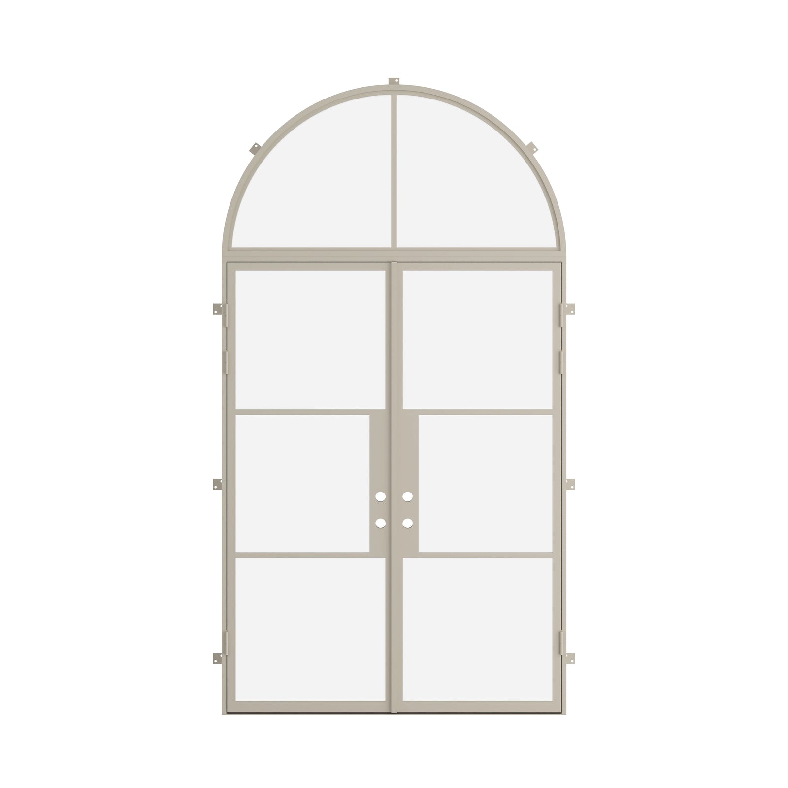 Pinkys Air 4 steel door, double, flat, with a full-arch top window, closed