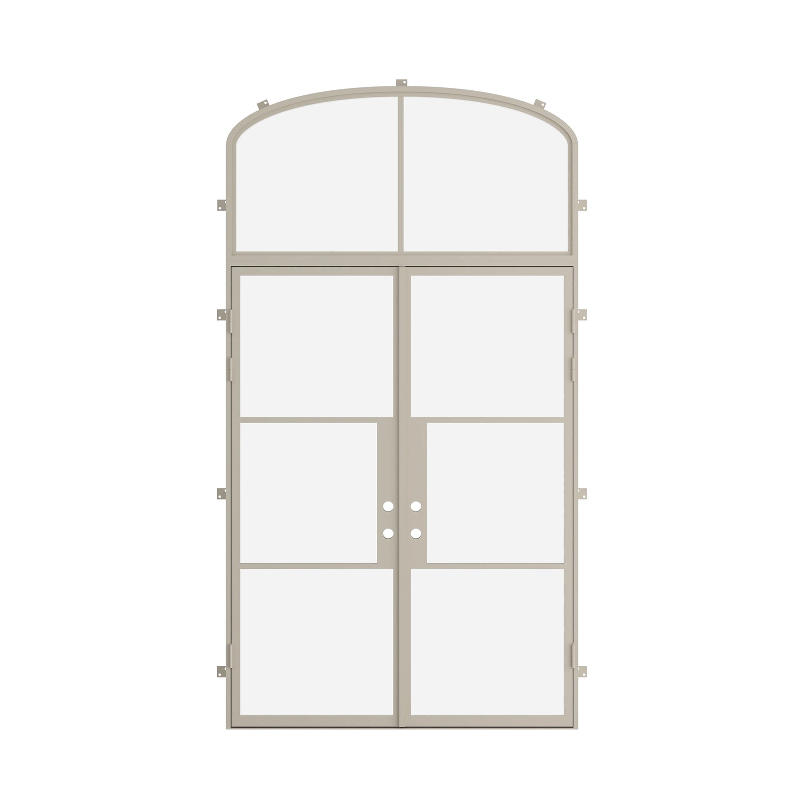 Pinkys Air 4 steel door, double, flat, with a mini-arch top window, closed