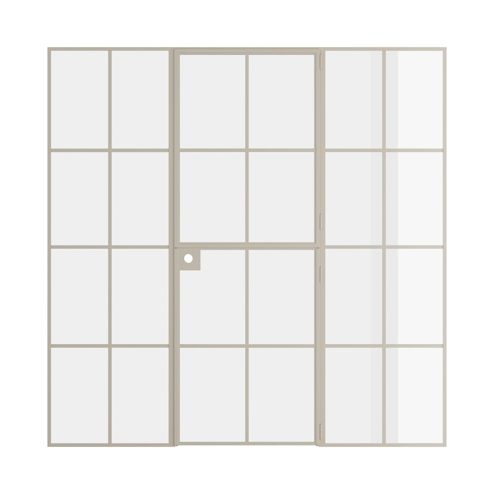 Pinkys Air 5 interior steel door, single, flat, Dutch, with side windows, closed