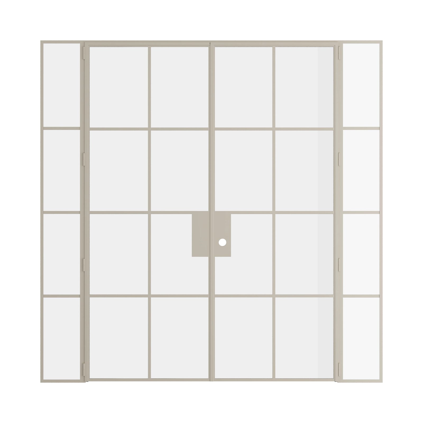 Pinkys Air 5 interior steel door, double, flat, with side windows, closed