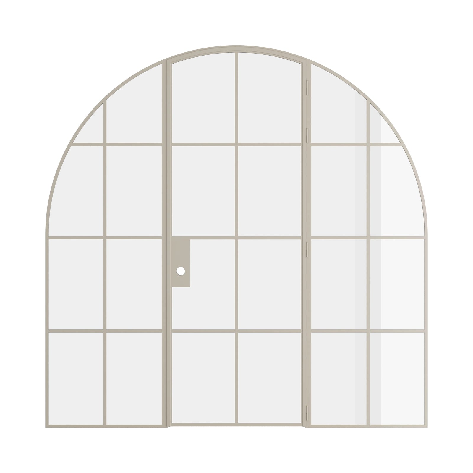 Pinkys Air 5 interior steel door, single, arch, with side windows, closed