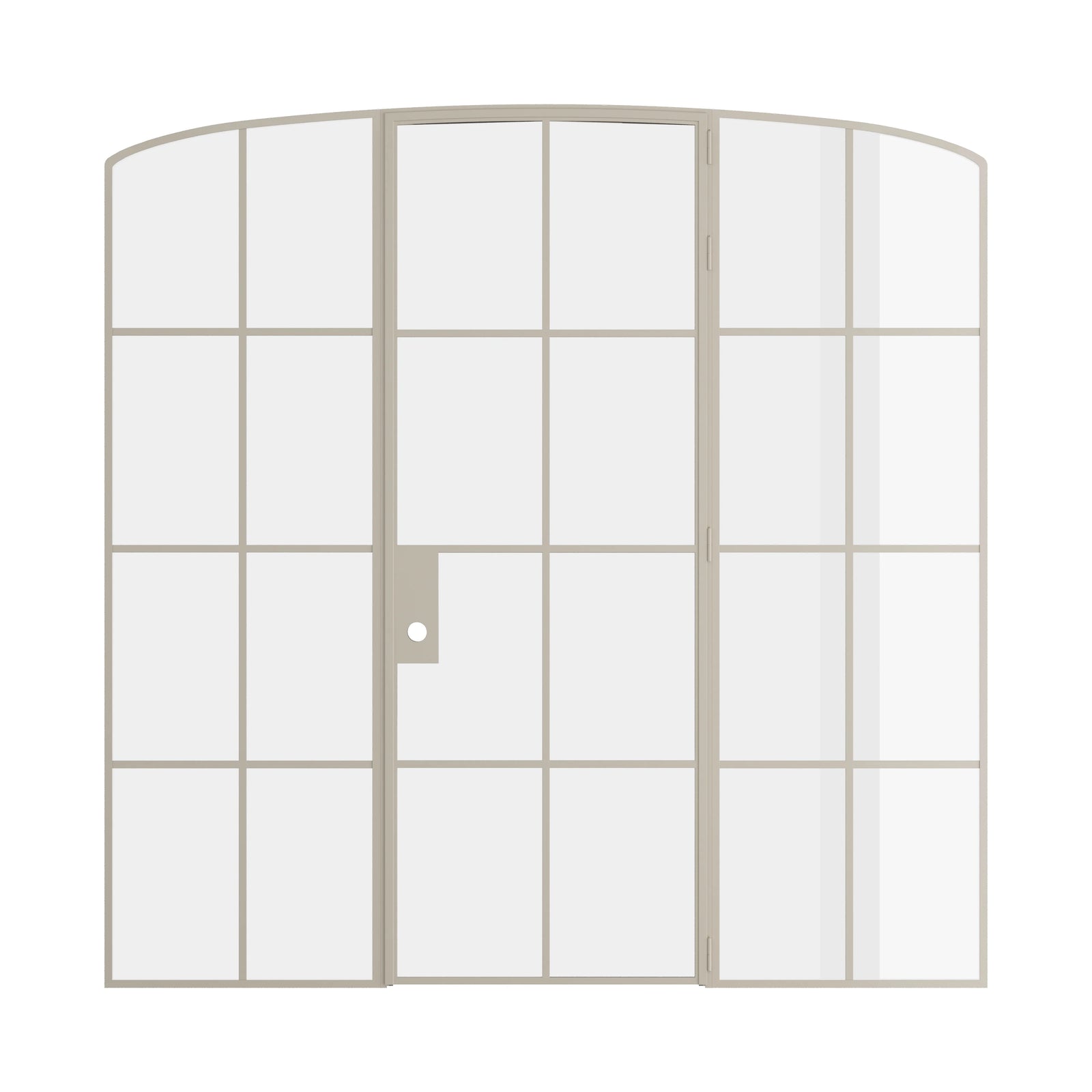 Pinkys Air 5 interior steel door, single, mini arch, with side windows, closed