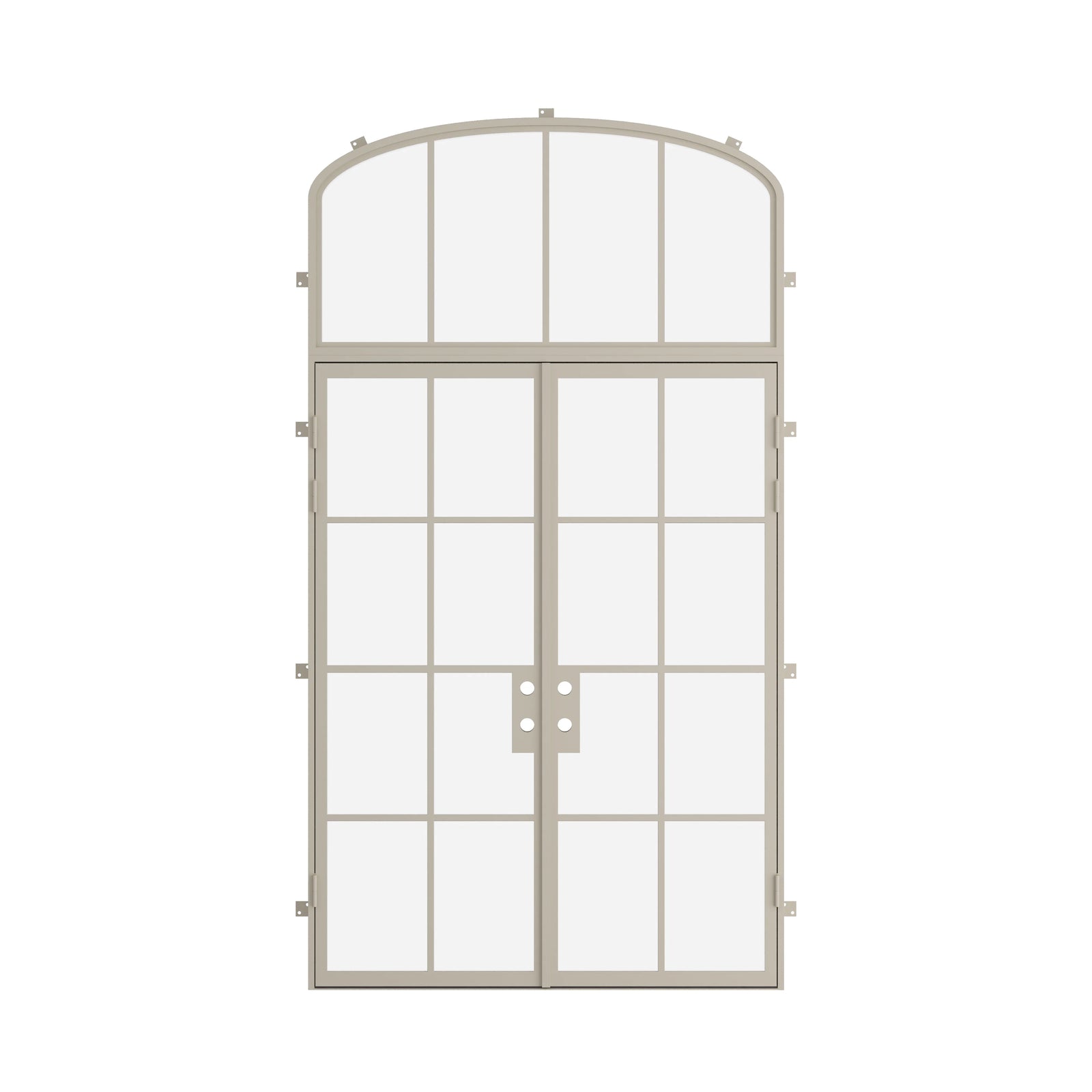 Pinkys Air 5 steel door, double, flat, with a mini-arch top window, closed