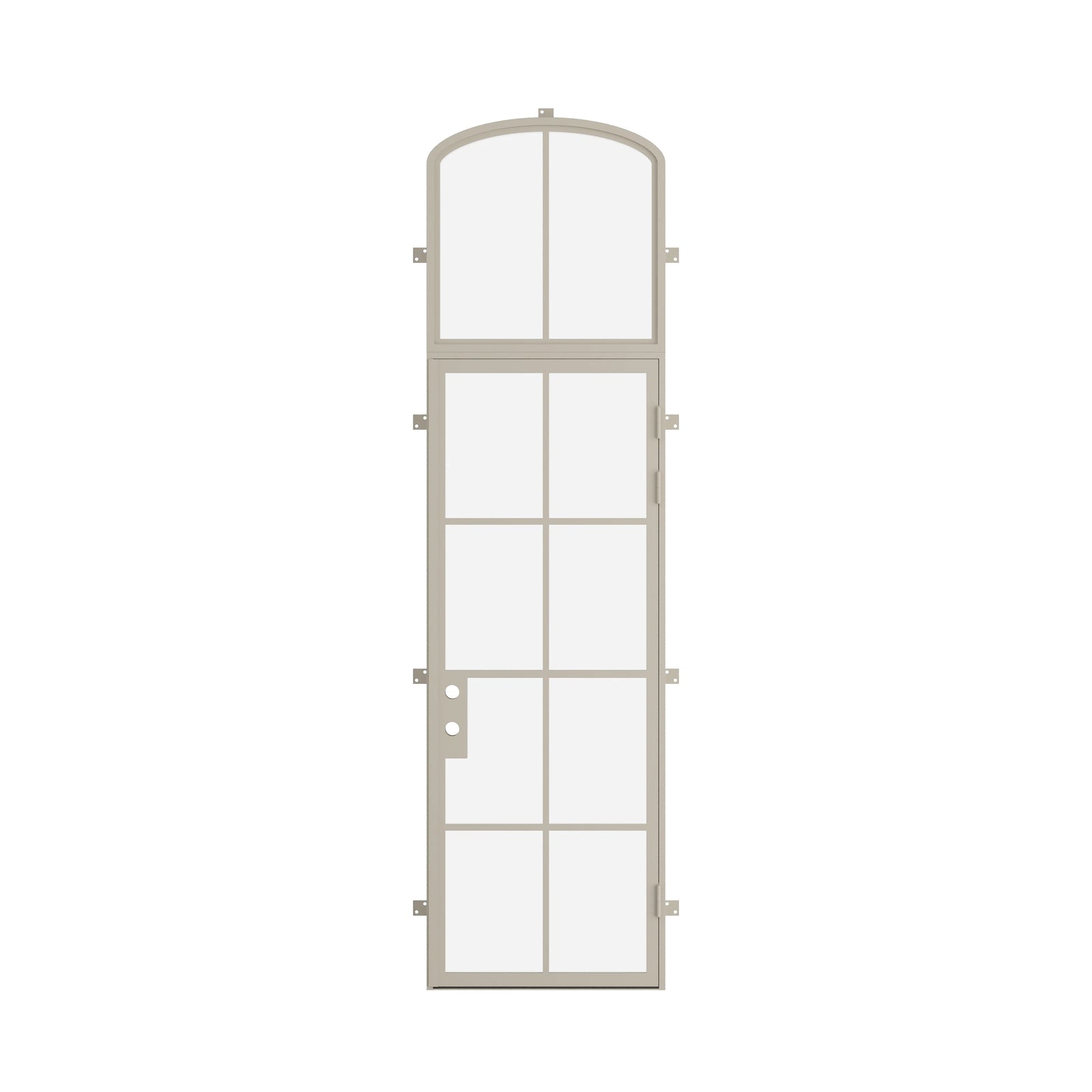 Pinkys Air 5 steel door, single, flat, with a mini-arch top window, closed