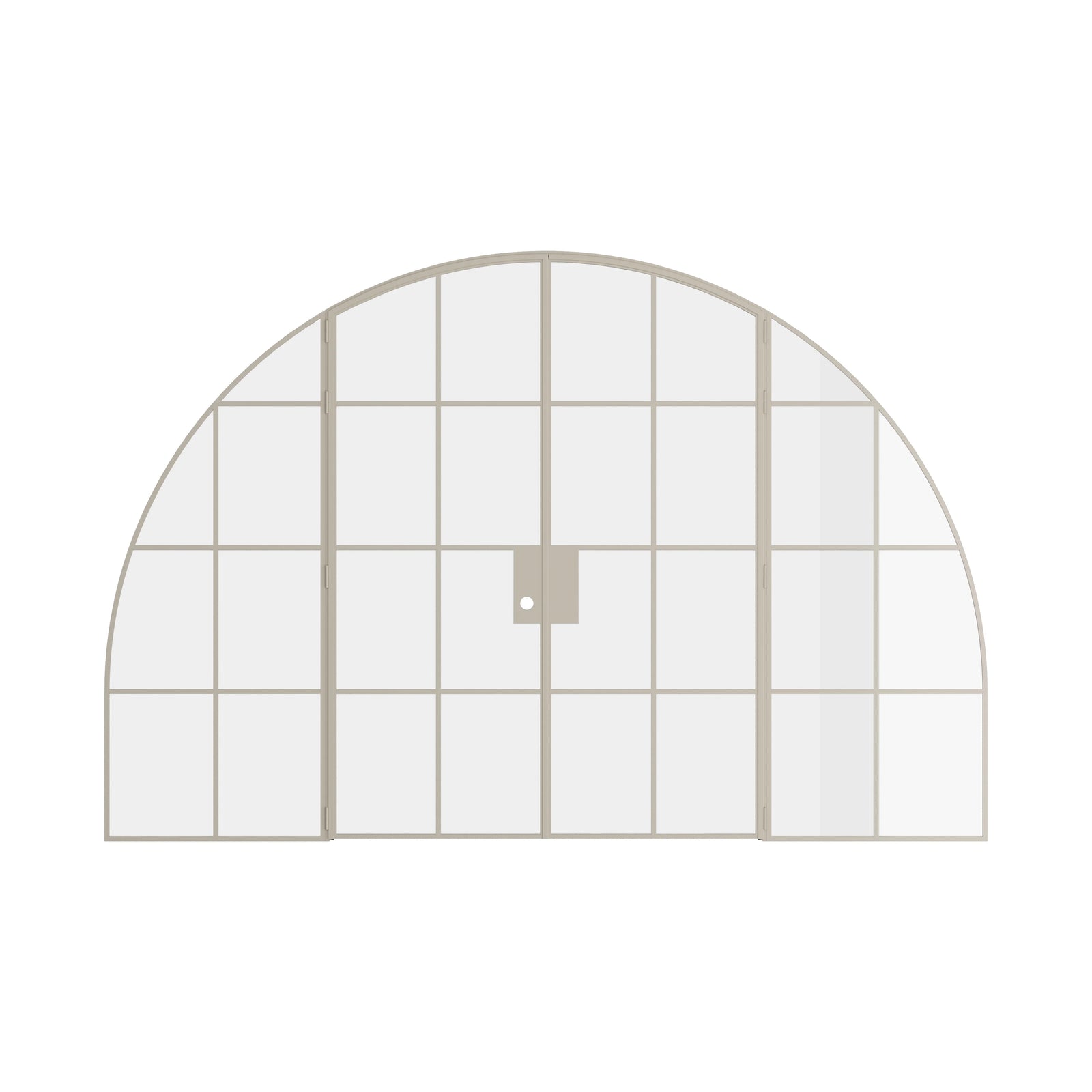 Pinkys Air 5 interior steel door, double, full arch, with side windows, closed