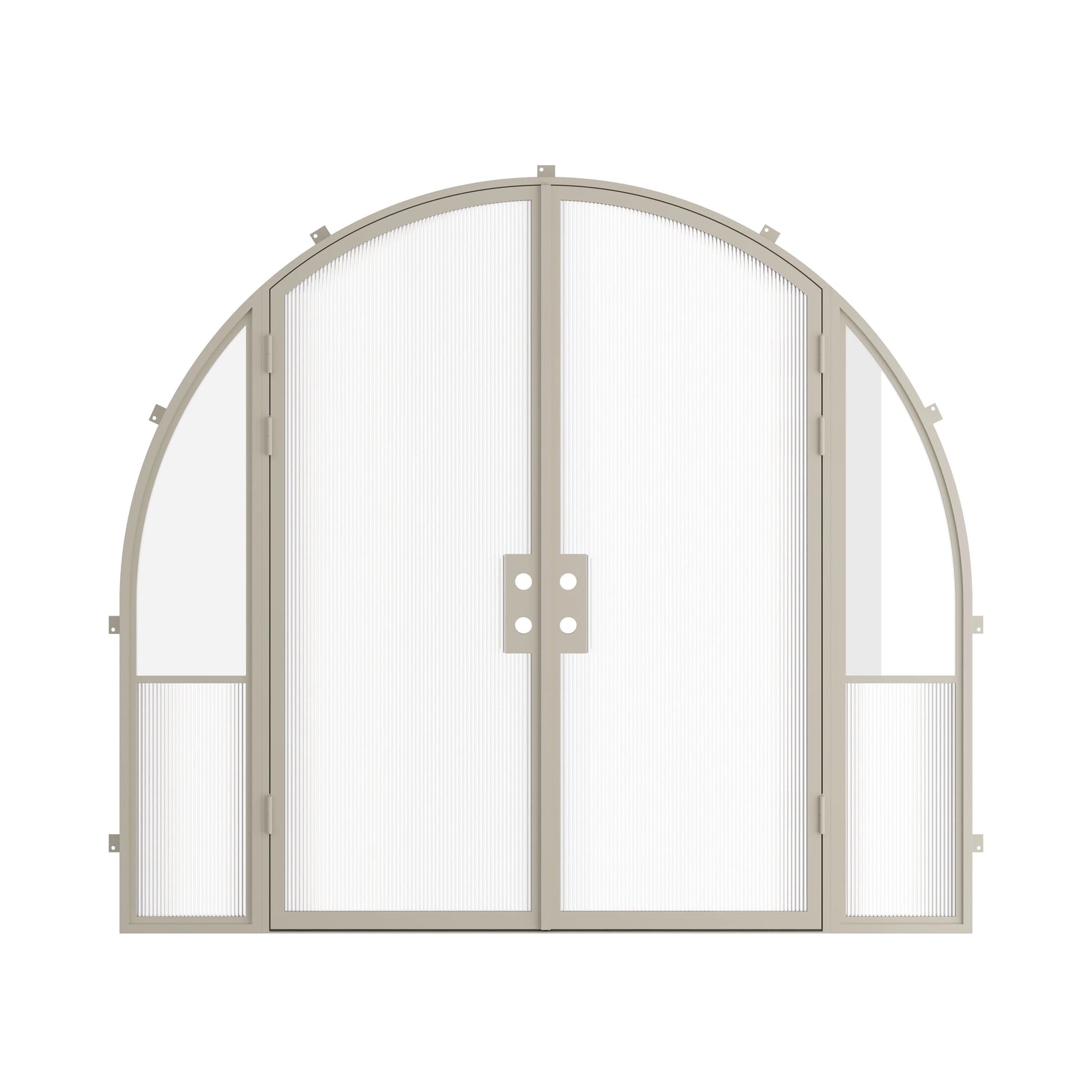 Pinkys Air Grand steel door, double, full arch, with side windows, closed