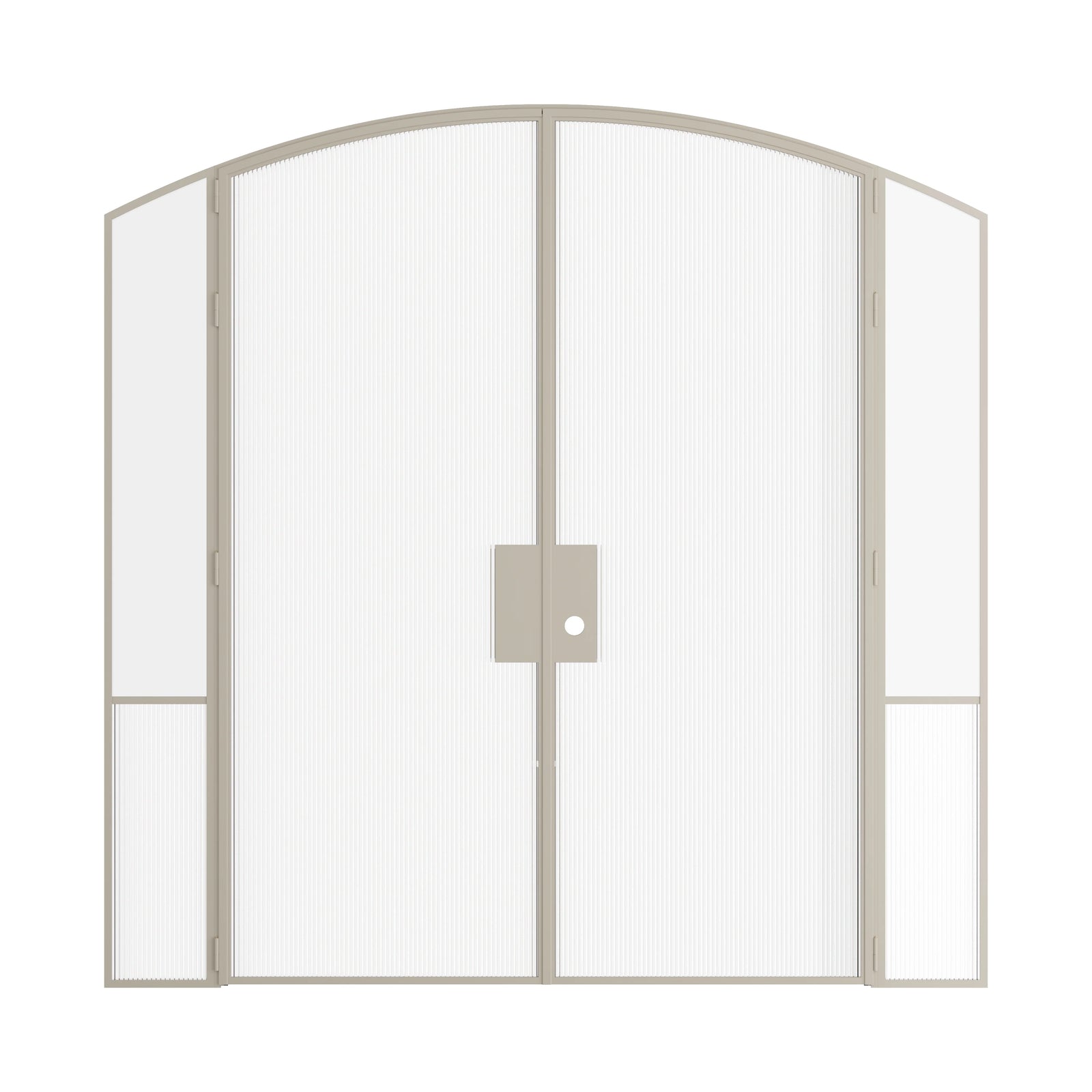 Pinkys Air Grand interior steel door, double, arch, with side windows, closed