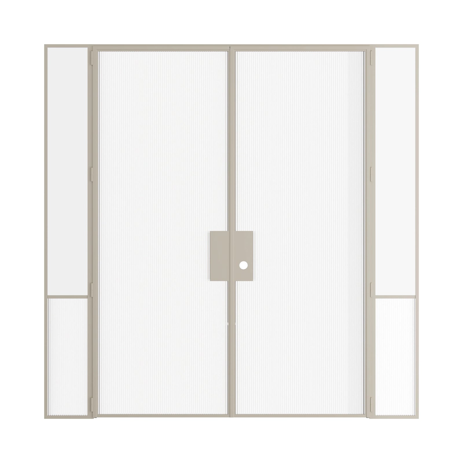 Pinkys Air Grand interior steel door, double, flat, with side windows, closed