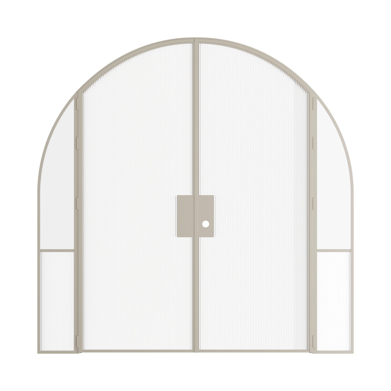 Pinkys Air Grand interior steel door, double, full arch, with side windows, closed
