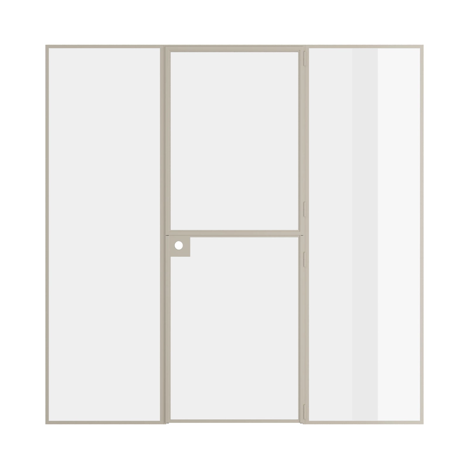 Pinkys Air Lite interior steel door, single, flat, Dutch, with side windows, closed