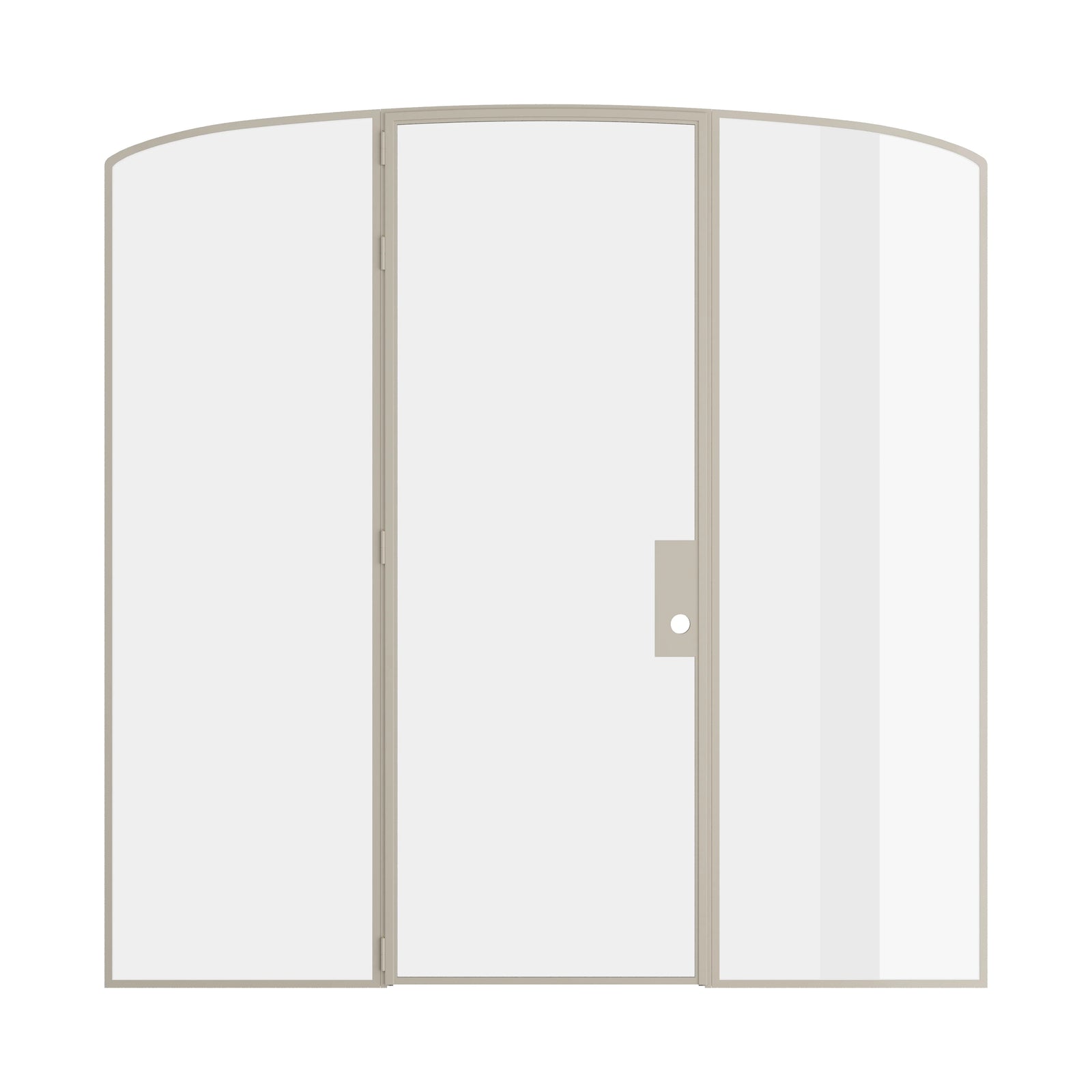 Pinkys Air Lite interior steel door, single, mini arch, with side windows, closed