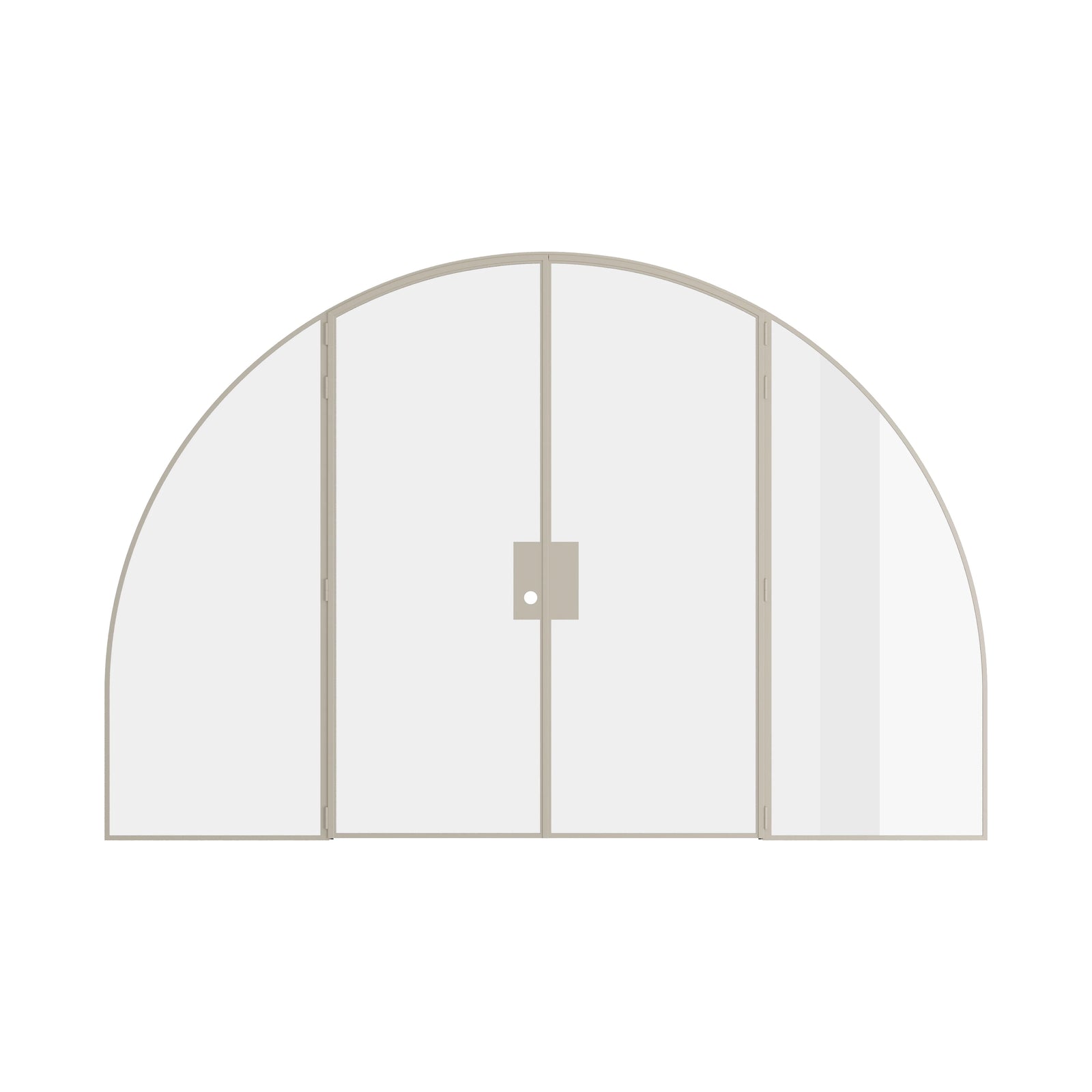 Pinkys Air Lite interior steel door, double, full arch, closed