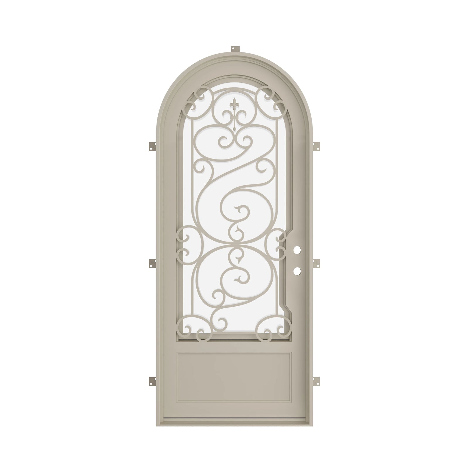 Pinkys Beverly steel door, single, full arch, closed