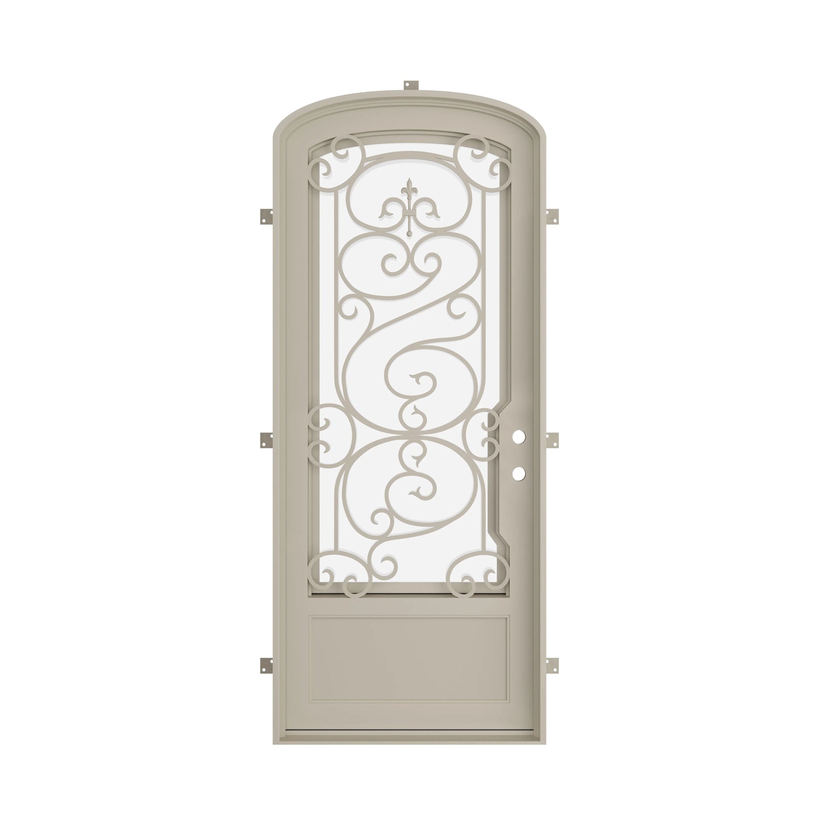 Pinkys Beverly steel door, single, arch, closed