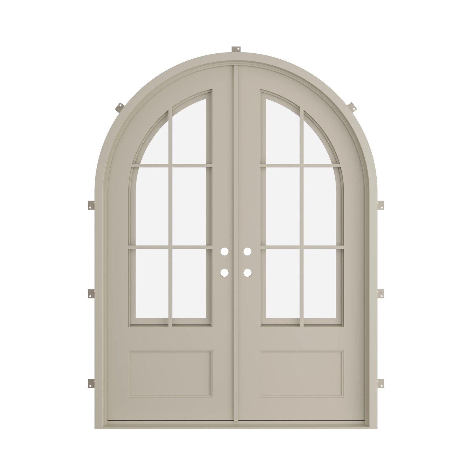 Pinkys Bristol steel door, double, full arch, closed
