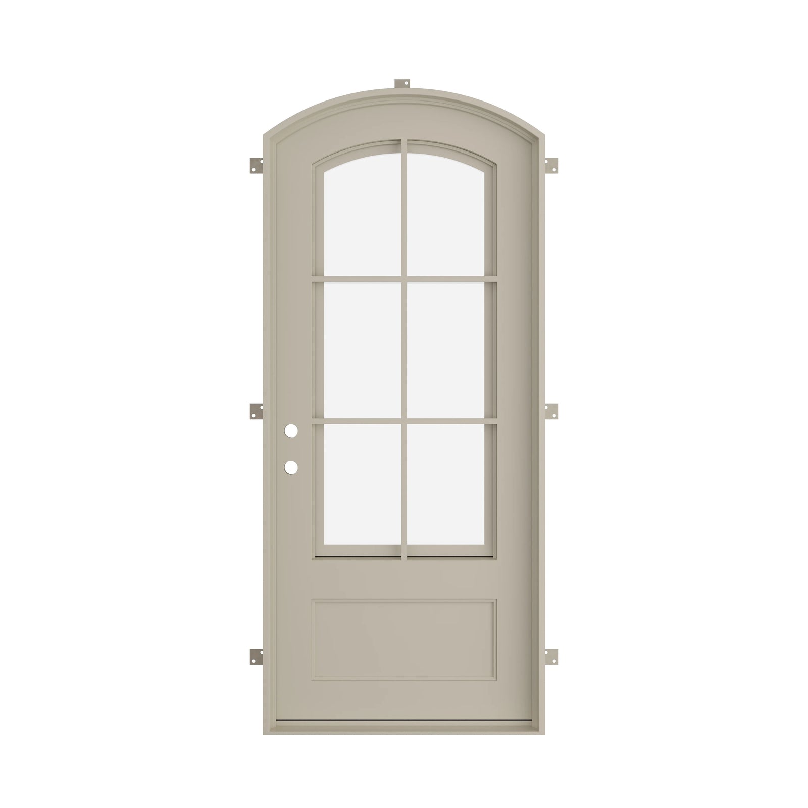 Pinkys Bristol steel door, single, arch, closed
